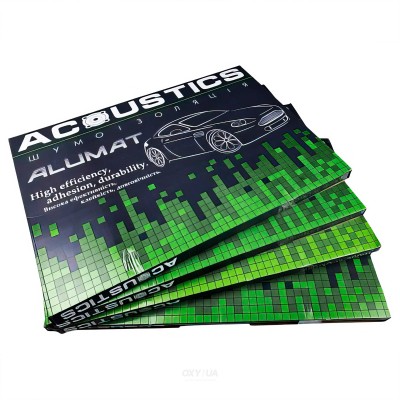 Віброізоляція для авто Acoustics Alumat 700х500х2.2мм шумоізоляція, шумка, знешумка автомобільна (упаковка - 11шт) Віброізоляція для авто Acoustics Alumat 700х500х2.2мм шумоізоляція, шумка, знешумка автомобільна (упаковка - 11шт)