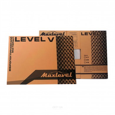 Віброізоляція MaxLevel V2 700х500х2.3мм шумоізоляція, шумка, знешумка автомобільна Віброізоляція MaxLevel V2 700х500х2.3мм шумоізоляція, шумка, знешумка автомобільна