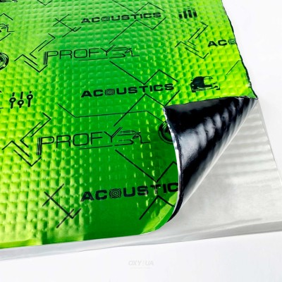Віброізоляція для авто Acoustics Profy 370х500х3мм шумоізоляція, шумка, знешумка автомобільна (упаковка - 12шт)