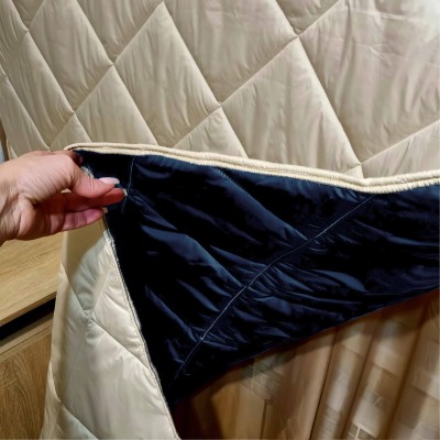 Утеплена штора для вікна 1.4х2.6м. Термоштори на липучках на карниз, трос. Теплоізоляційні зимові штори, фіранка для дому, дверей, балкона, тераси