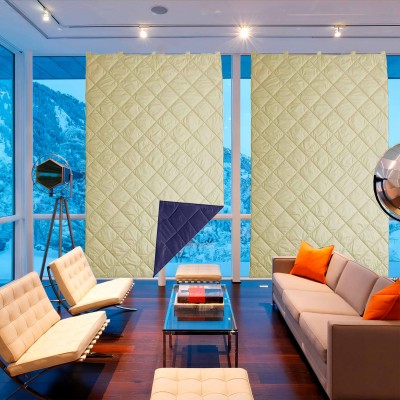 Утеплена штора для вікна 1.4х2.8м. Термоштори на липучках на карниз, трос. Теплоізоляційні зимові штори, фіранка для дому, дверей, балкона, тераси