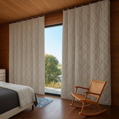 Утеплена штора для вікна 1.4х2.6м. Термоштори на липучках на карниз, трос. Теплоізоляційні зимові штори, фіранка для дому, дверей, балкона, тераси