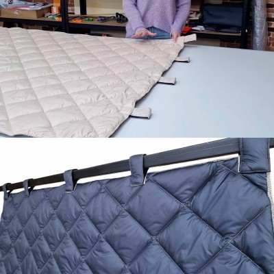 Утеплена штора для вікна 1.4х2.4м. Термоштори на липучках на карниз, трос. Теплоізоляційні зимові штори, фіранка для дому, дверей, балкона, тераси