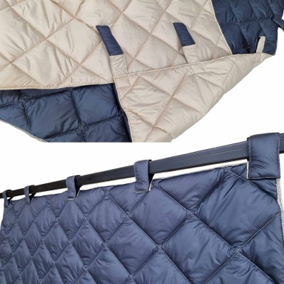 Утеплена штора для вікна 1.4х2.2м. Термоштори на липучках на карниз, трос. Теплоізоляційні зимові штори, фіранка для дому, дверей, балкона, тераси