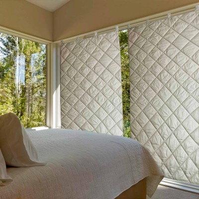 Утеплена штора для вікна 1.4х2.2м. Термоштори на липучках на карниз, трос. Теплоізоляційні зимові штори, фіранка для дому, дверей, балкона, тераси