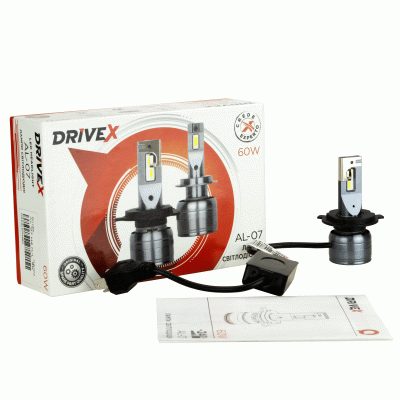 LED лампи автомобільні DriveX AL-07 H3 6000K LED 60W CAN 12V