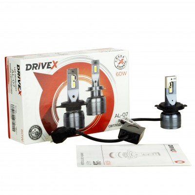 LED лампи автомобільні DriveX AL-07 H7M 6000K LED 60W CAN 12V