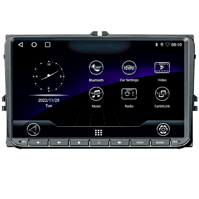 Штатна мультимедійна система VW DriveX UN1Q VW AND 9" QLED 4-Cores/2+32GB/Android 10.0/4x45Вт/QLED 1280x720/ASP