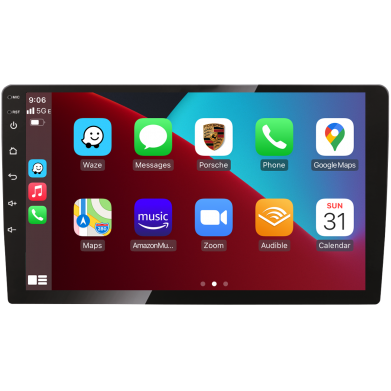 Автомобільний мультимедійний центр 2-Din 7" з бездротовим CarPlay та Android Auto - DriveX LNX-900 Universal 9" CarPlay 4x45W Linux