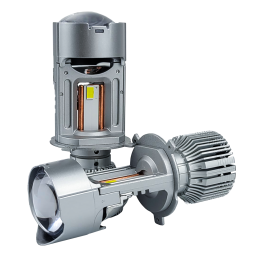 LED лампи автомобільні з лінзою DriveX LE-09 H4 H/L 40/55W 9-36V 6000K