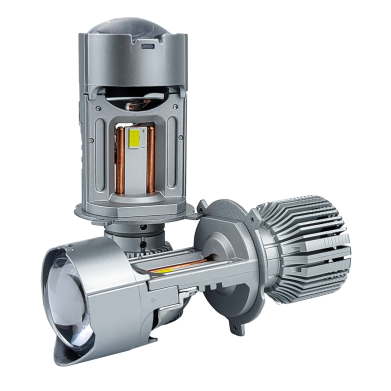 LED лампи автомобільні з лінзою DriveX LE-09 H4 H/L 40/55W 9-36V 6000K