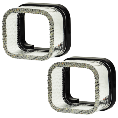 Маска декоративна для автомобільних фар DriveX MS i5-70S 1.5" DRL W+Y з вбудованою підсвіткою