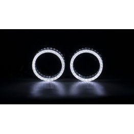 Маска декоративна для автомобільних фар DriveX MS i5-95 3.0" DRL W+Y з вбудованою підсвіткою