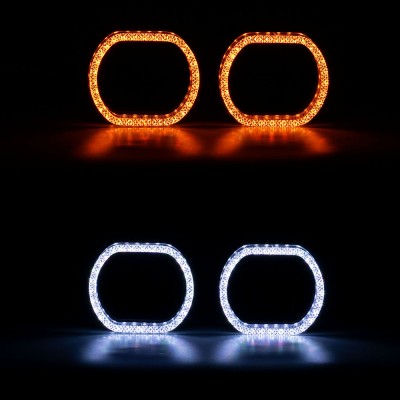 Маска декоративна для автомобільних фар DriveX MS i6O 3.0" DRL W+Y з вбудованою підсвіткою