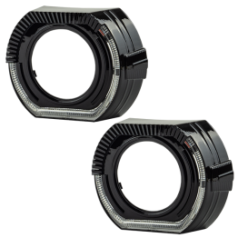 Маска декоративна для автомобільних фар DriveX MS A-103 3.0" Black White з вбудованою підсвіткою