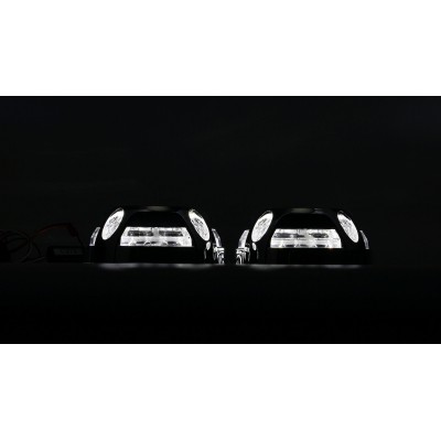 Маска декоративна для автомобільних фар DriveX MS A-106 3.0" Black White+Yellow з вбудованою підсвіткою