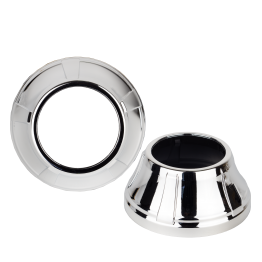 Маска декоративна для автомобільних фар DriveX MS A-106 3.0" Silver White з вбудованою підсвіткою