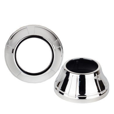 Маска декоративна для автомобільних фар DriveX MS A-106 3.0" Silver White з вбудованою підсвіткою