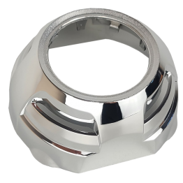 Маска декоративна для автомобільних фар DriveX MS A-106 3.0" Silver White з вбудованою підсвіткою