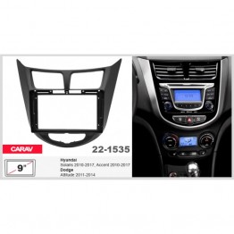 Рамка перехідна Hyundai Accent 2010-2017 9" DriveX (22-1535)