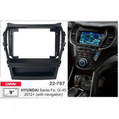 Рамка перехідна Hyundai Santa Fe 2012-2018 9" DriveX (22-787)