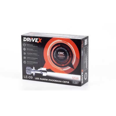 LED лампи автомобільні з лінзою DriveX LE-09 HB4 50W 9-16V 6000K к-т.