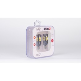 Світлодіоди в габаритні вогні. Підсвітку номера та салона DriveX Glow X1 T15 12-24V 10W CAN 1000Lm W16W d-10mm к-т.