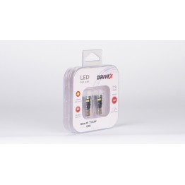 Світлодіоди в габаритні вогні. Підсвітку номера та салона DriveX Glow X1 T10 12-24V 3W CAN 400Lm W5W base-10mm к-т.