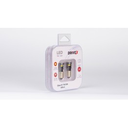 Світлодіоди в габаритні вогні. Підсвітку номера та салона DriveX Glow X1 T8 12-24V CAN 300Lm BA9S/T4W d-9mm к-т.