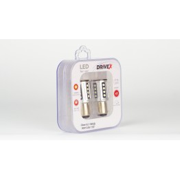 Світлодіоди в габаритні вогні. Підсвітку номера та салона DriveX Glow UL1 S25(2) 9-48V 30W CAN 2600Lm 1157/P21/5W BAY15D d-15mm к-т.