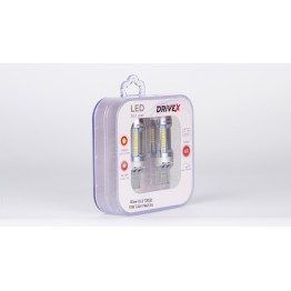 Світлодіоди в габаритні вогні. Підсвітку номера та салона DriveX Glow UL2 T20(2) 12V 15W CAN 2600Lm 7443/W21/5W base-16mm EU к-т.