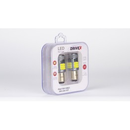Світлодіоди в габаритні вогні. Підсвітку номера та салона DriveX Glow FAN1 S25(2) 9-48V 30W CAN 3000Lm 1157/P21/5W BAY15D d-15mm к-т.