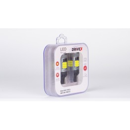 Світлодіоди в габаритні вогні. Підсвітку номера та салона DriveX Glow FAN1 T20(1) 9-48V 30W CAN 3000Lm 7440/W21W base-16mm EU к-т.