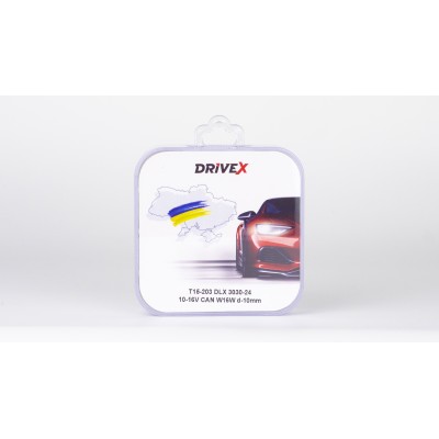Світлодіоди в габаритні вогні. Підсвітку номера та салона DriveX T15-203 DLX 3030-24 10-16V CAN W16W d-10mm к-т.