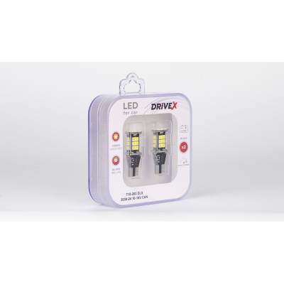 Світлодіоди в габаритні вогні. Підсвітку номера та салона DriveX T15-203 DLX 3030-24 10-16V CAN W16W d-10mm к-т.