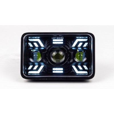 Фара протитуманна WL FOG-06 4x6" 26/46W H/L STM - DRL W+Y к-т.