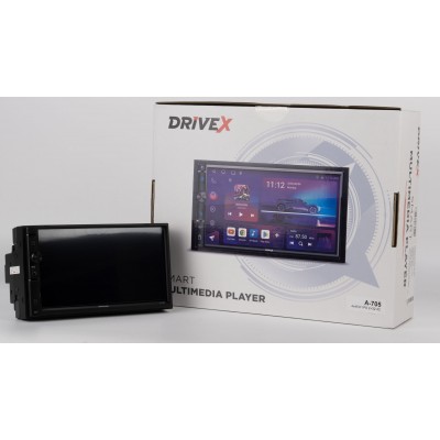 Автомобільний мультимедійний центр 2-Din 7" з бездротовим CarPlay та Android Auto - DriveX A-705 2+32 4C 4x45W