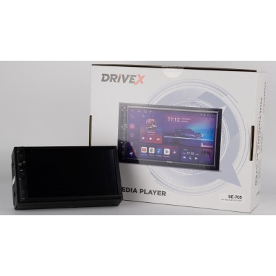Автомобільний мультимедійний центр 2-Din 7" з бездротовим CarPlay та Android Auto - DriveX SE-705 4+64 QLED 4G DSP 8CF 4x50W