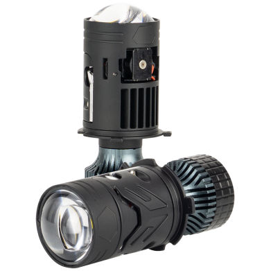 LED лампи автомобільні з лінзою DriveX LE-10 H4 H/L 6000K 85W/65W 9-36V