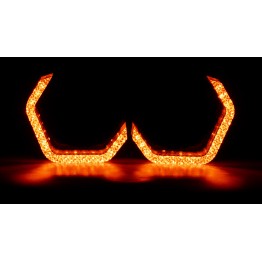 Маска декоративна для автомобільних фар DriveX MS i8-V30 APP 3.0" DRL RGB к-т.  з вбудованою підсвіткою