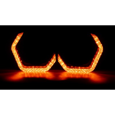 Маска декоративна для автомобільних фар DriveX MS i8-V30 APP 3.0" DRL RGB к-т.  з вбудованою підсвіткою