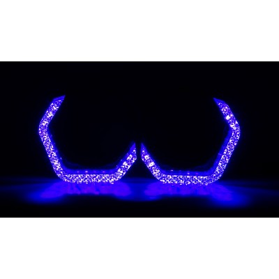 Маска декоративна для автомобільних фар DriveX MS i8-V30 APP 3.0" DRL RGB к-т.  з вбудованою підсвіткою