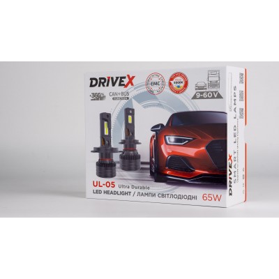 LED лампи автомобільні DriveX UL-05 HB3(9005) 65W 9-60V 5.5K к-т.