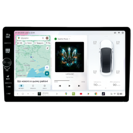 Автомобільний мультимедійний центр 9" з бездротовим CarPlay та Android Auto S3 QLED 8" Remote 8x1.6GHz 4x64GB 4G YD7388 45W ASP TM2313