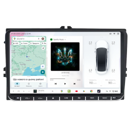 Автомобільний мультимедійний центр "S4 2K QLED VW 9" 8x1.6GHz 4x64GB 4G TDA7851 50W DSP AK7604