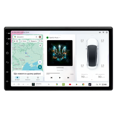 Автомобільний мультимедійний центр S3 QLED 2-DIN 7" 8x1.6GHz 4x64GB 4G YD7388 45W ASP TM2313