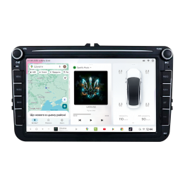 Автомобільний мультимедійний центр 8 VW S4 2K QLED VW 8" 8x1.6GHz 4x64GB 4G TDA7851 50W DSP AK7604