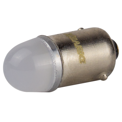 Світлодіоди в габаритні вогні. підсвітку номера та в салон  DriveX T8-204 12V 0.5W 10Lm BA9S/T4W d-9mm C