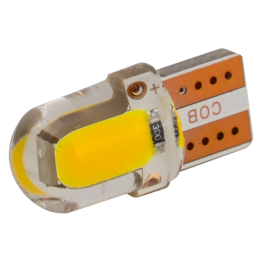 Світлодіоди в габаритні вогні. підсвітку номера та в салон  DriveX T10-218 Yellow 12V 0.3W 15Lm W5W base-10mm C