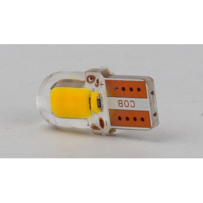 Світлодіоди в габаритні вогні. підсвітку номера та в салон  DriveX T10-218 Yellow 12V 0.3W 15Lm W5W base-10mm C